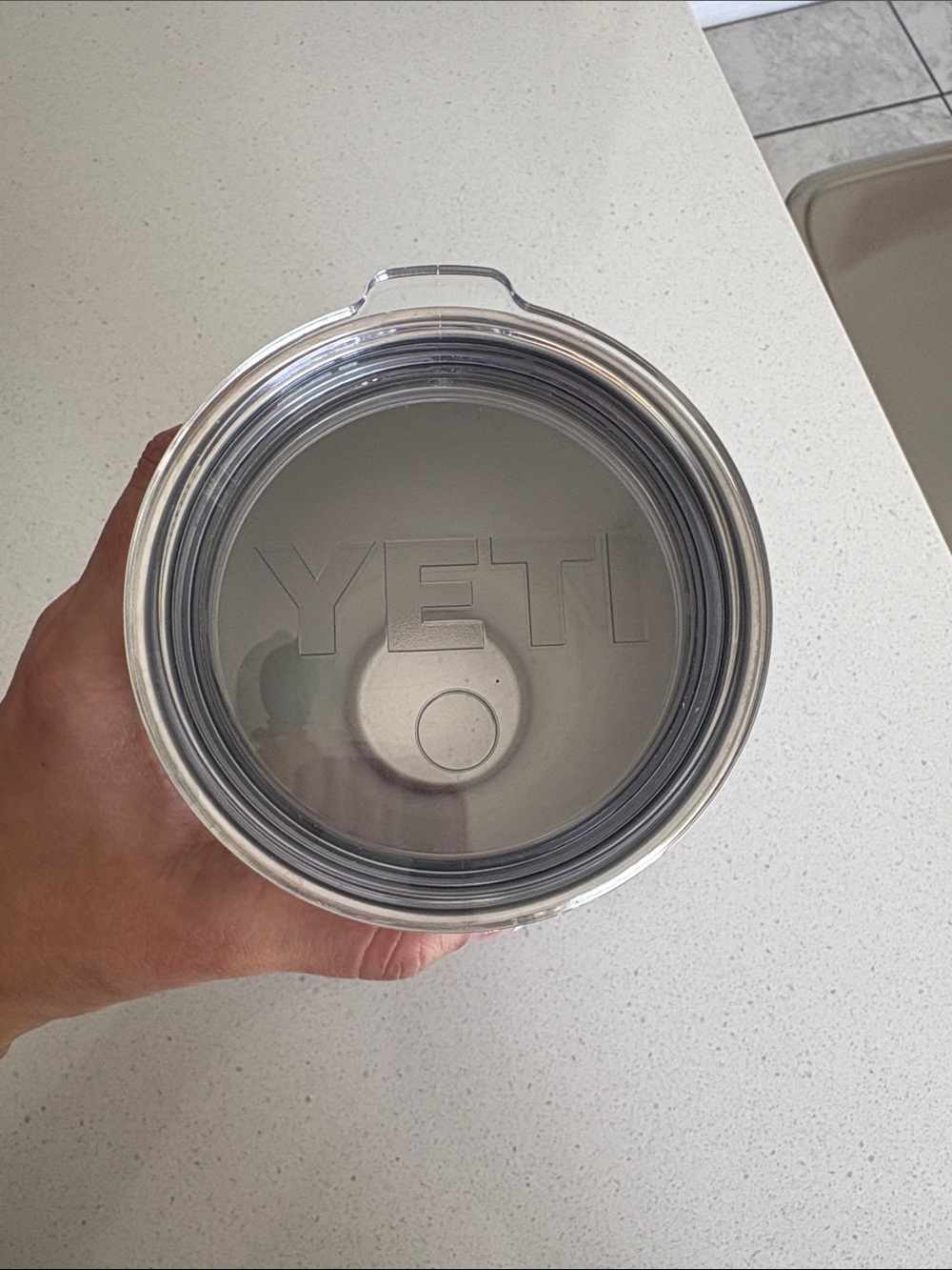 Yeti Purple Rambler Tumbler with Clear Lid - Picture 3 of 4